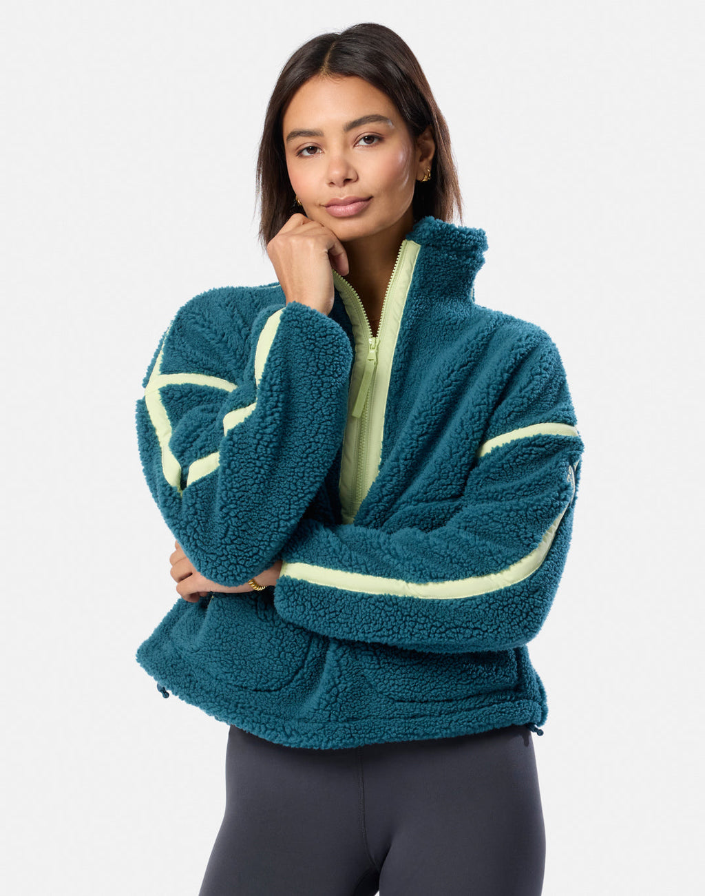Industry Fleece Half Zip (Deep Teal)
