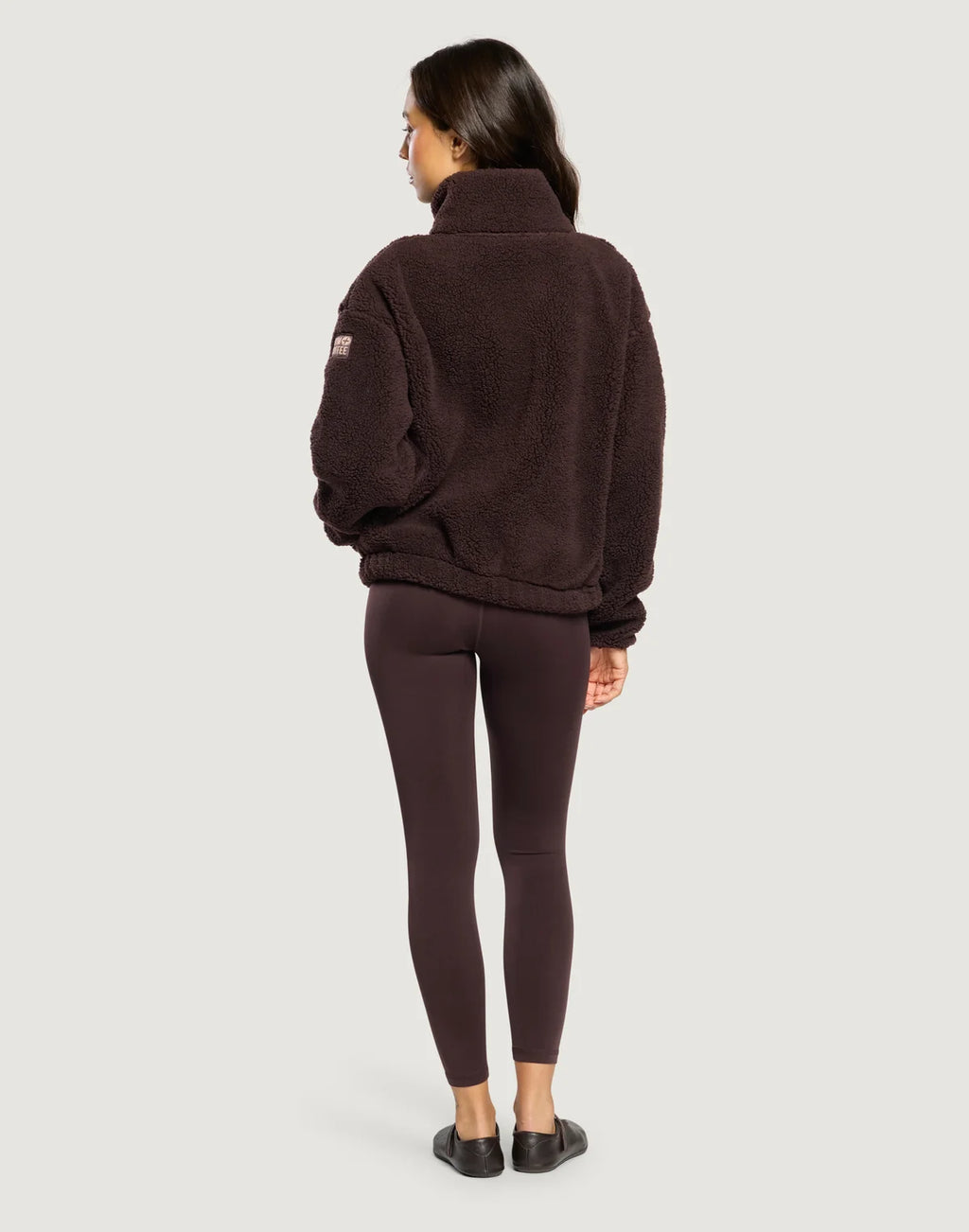 Womens Industry Fleece High Collar Full Zip Jacket (Mocha Bean)