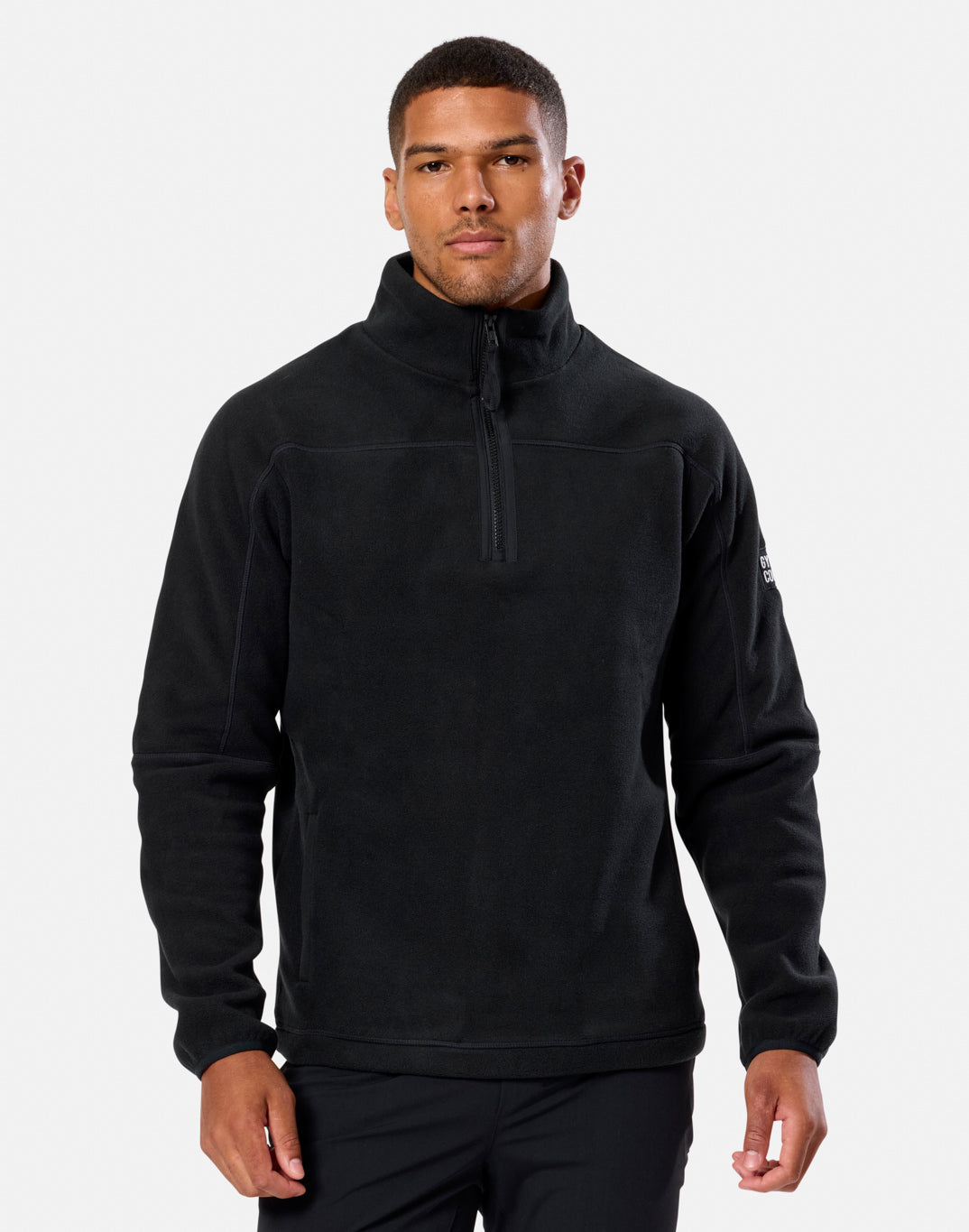 Mens Half Zip Polar Fleece (Deep Black)