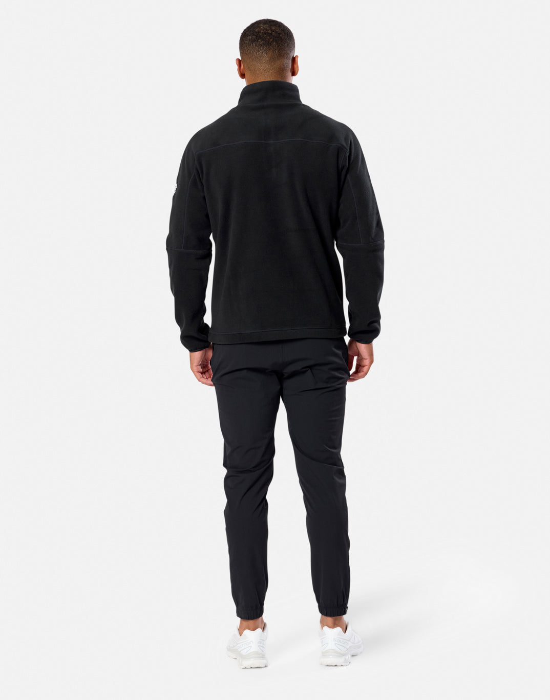 Mens Half Zip Polar Fleece (Deep Black)
