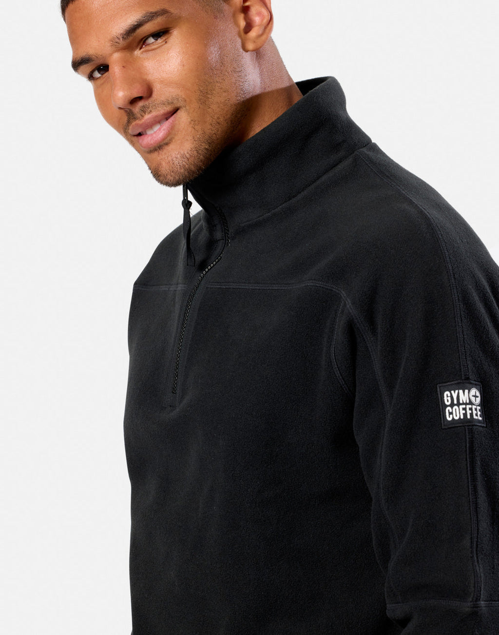 Mens Half Zip Polar Fleece (Deep Black)