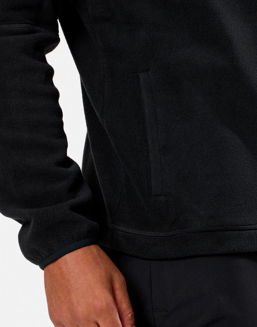 Mens Half Zip Polar Fleece (Deep Black)