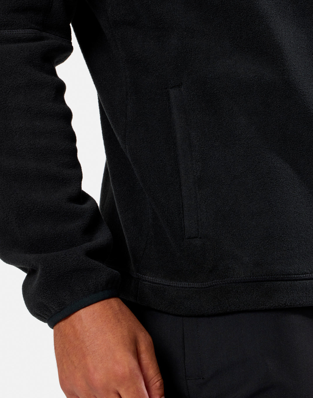 Mens Half Zip Polar Fleece (Deep Black)