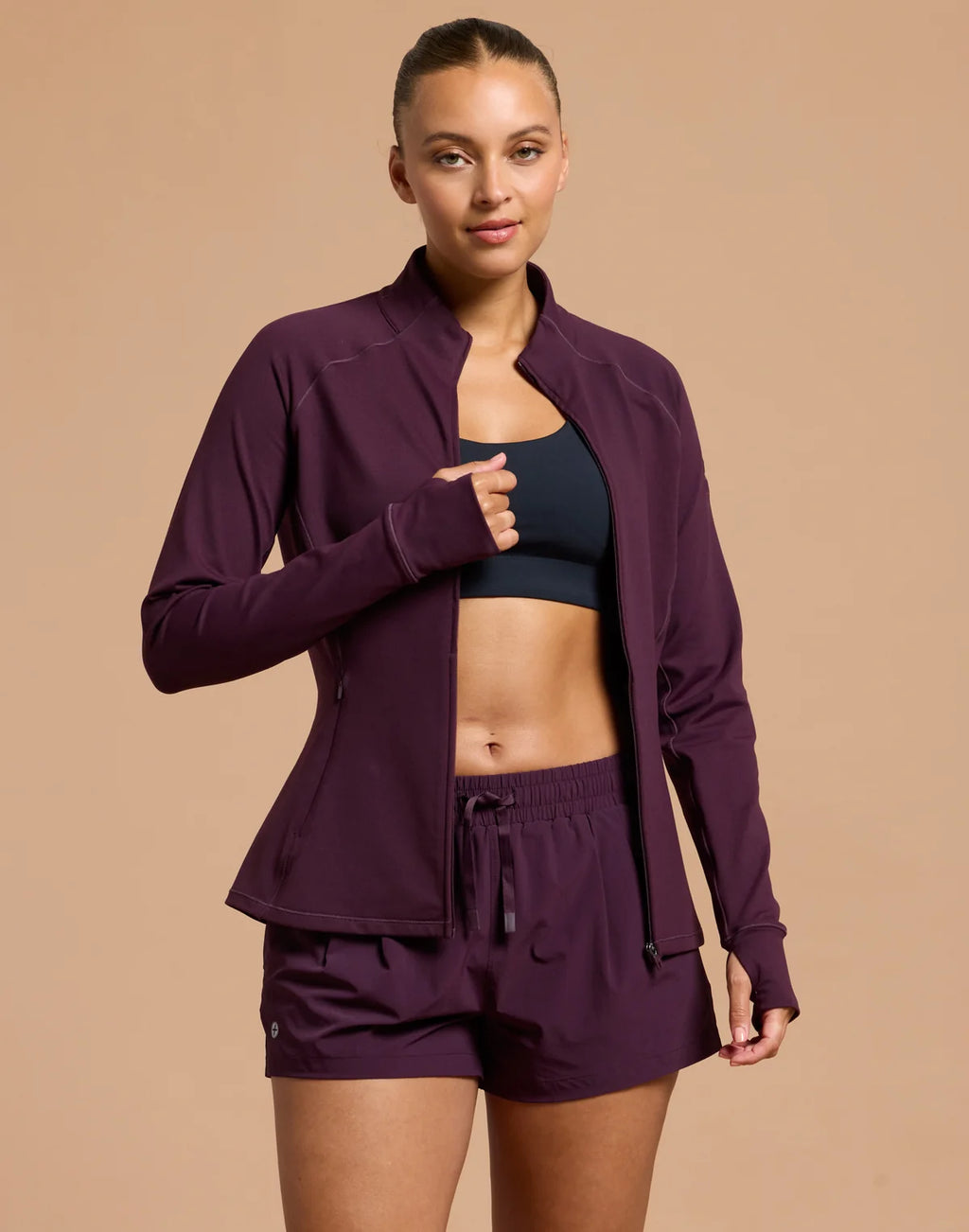 Womens Relentless Full Zip (Grape Noir)