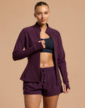 Womens Relentless Full Zip (Grape Noir)