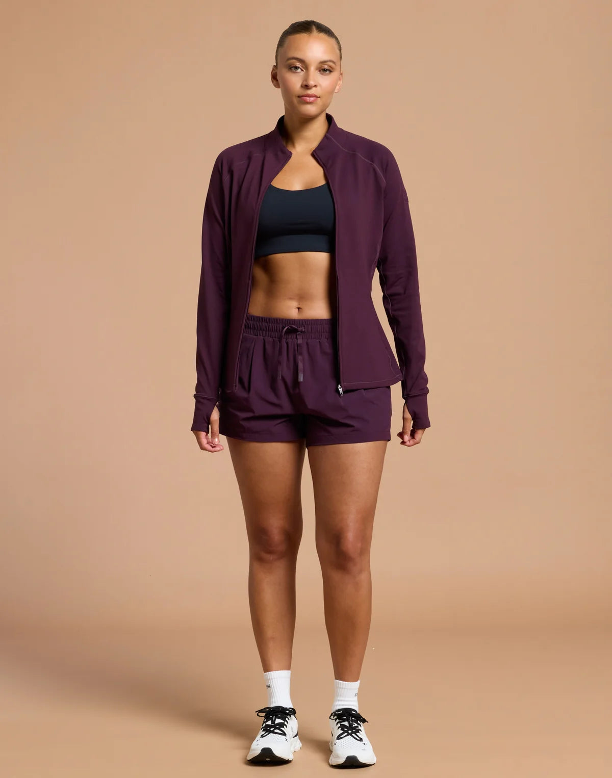 Womens Relentless Full Zip (Grape Noir)