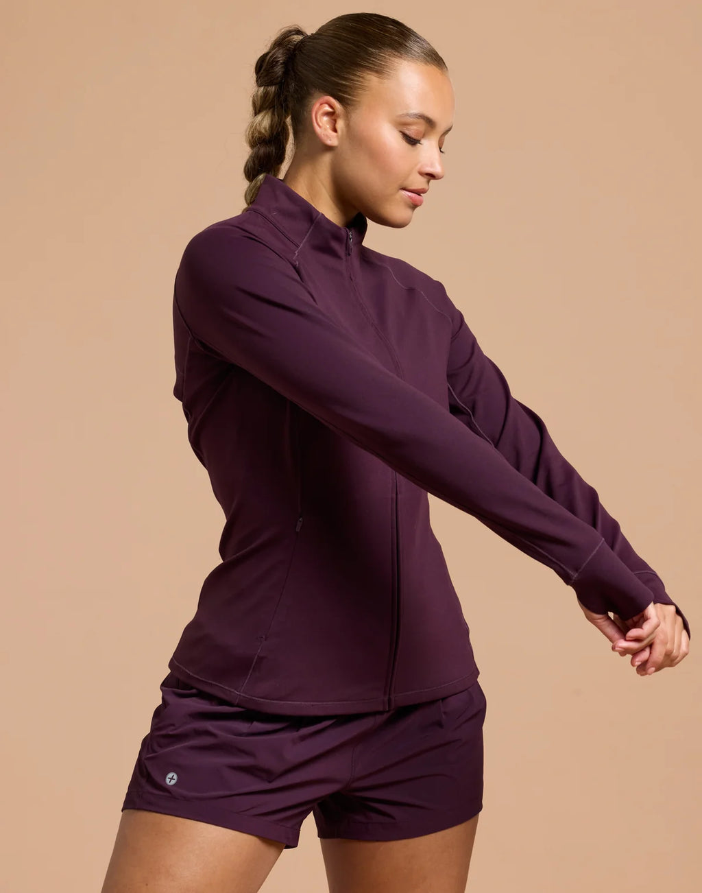 Womens Relentless Full Zip (Grape Noir)