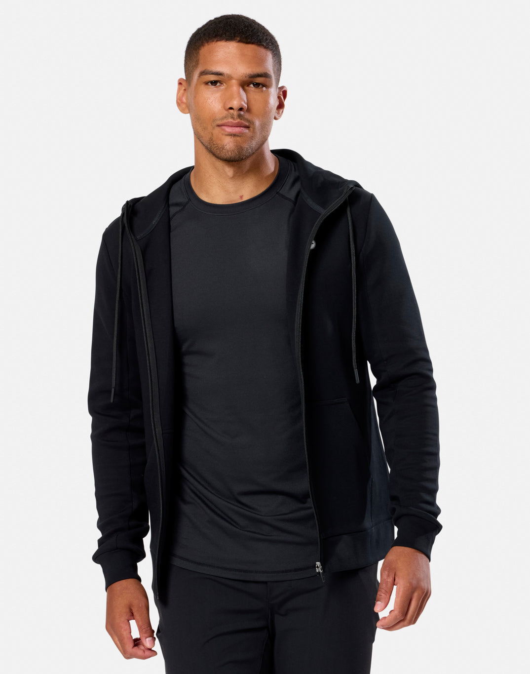 Mens Relentless Full Zip Hoody (Black)