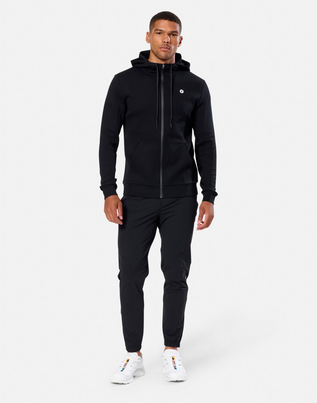 Mens Relentless Full Zip Hoody (Black)