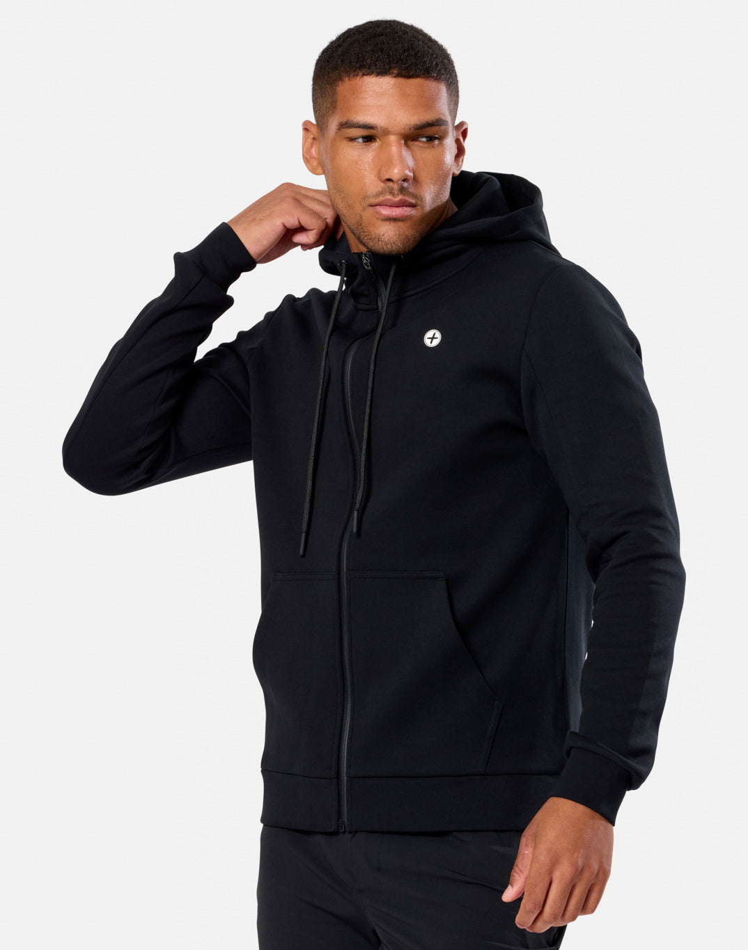 Mens Relentless Full Zip Hoody (Black)