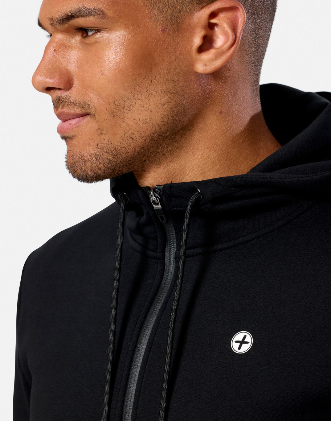 Mens Relentless Full Zip Hoody (Black)