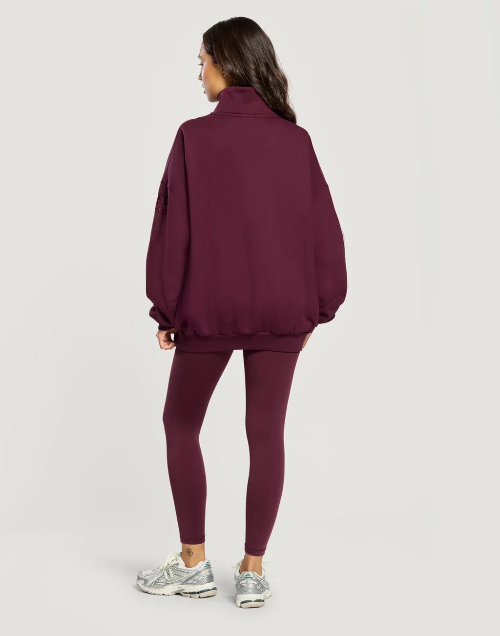 Womens Sierra Snap Collar Sweatshirt (Cherry Crush)