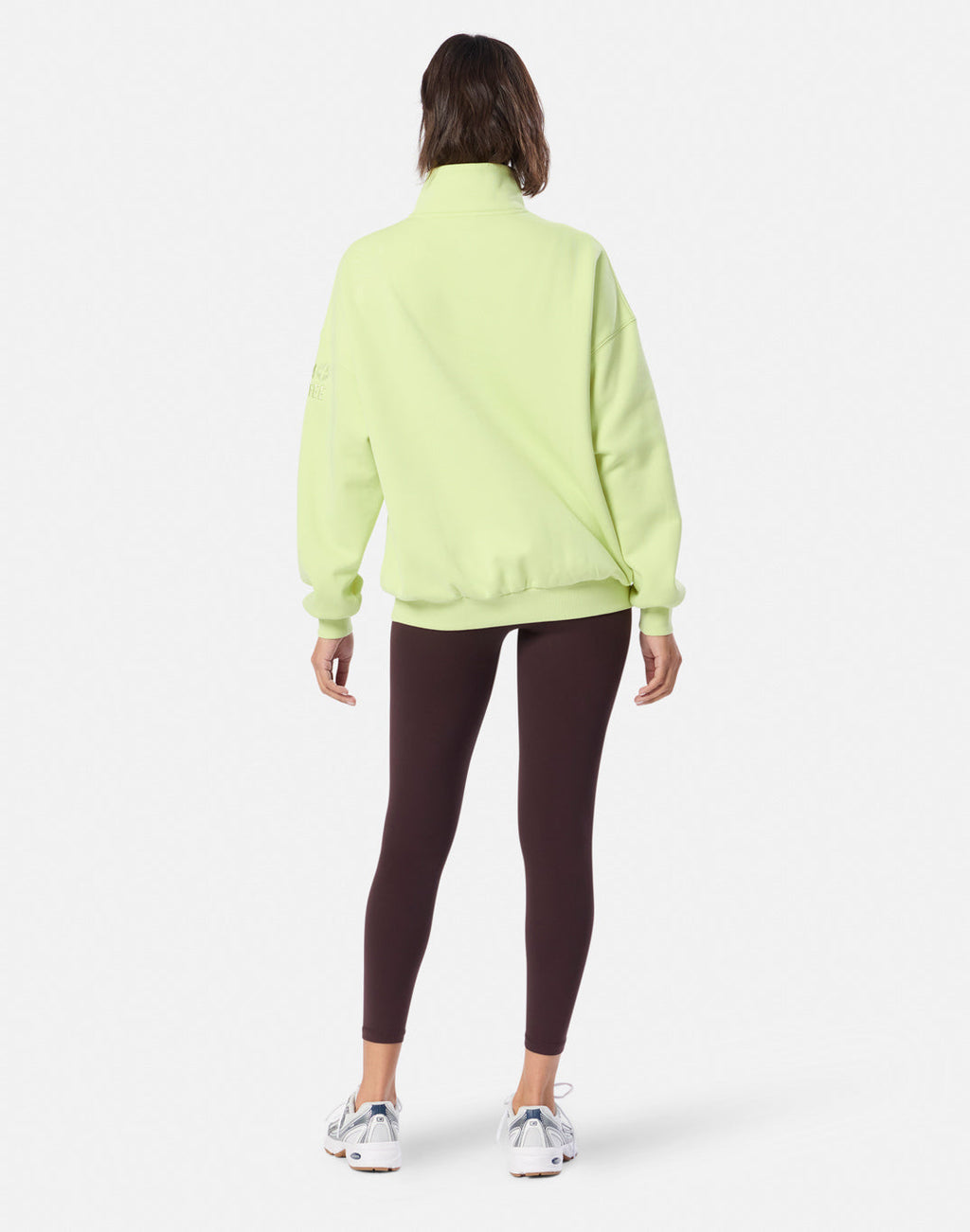 Womens Sierra Snap Collar Sweatshirt (Lime Sorbet)