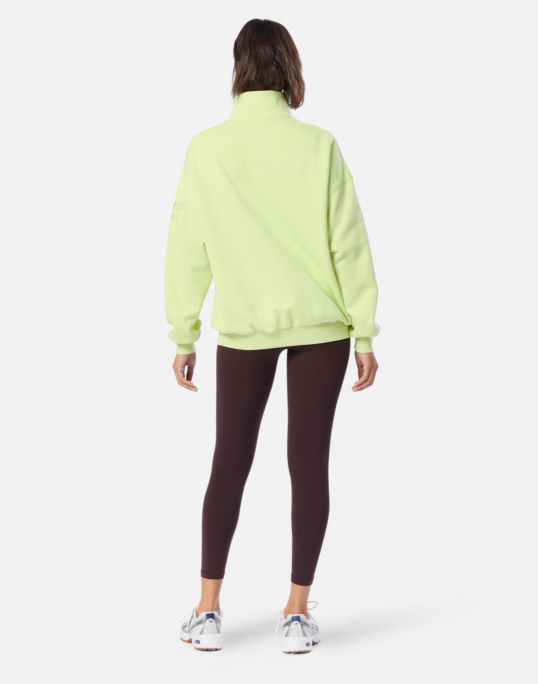 Womens Sierra Snap Collar Sweatshirt (Lime Sorbet)