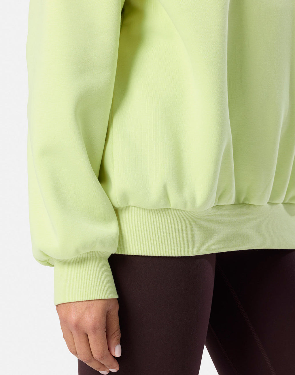 Womens Sierra Snap Collar Sweatshirt (Lime Sorbet)