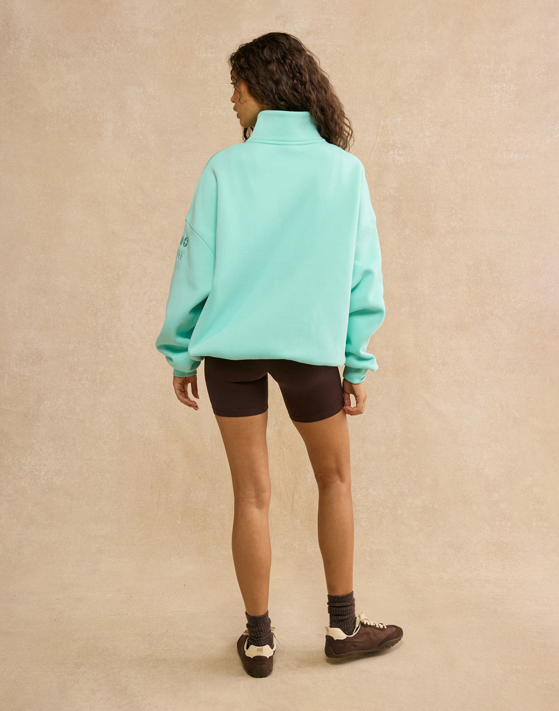 Womens Sierra Snap Collar Sweatshirt (Peppermint)
