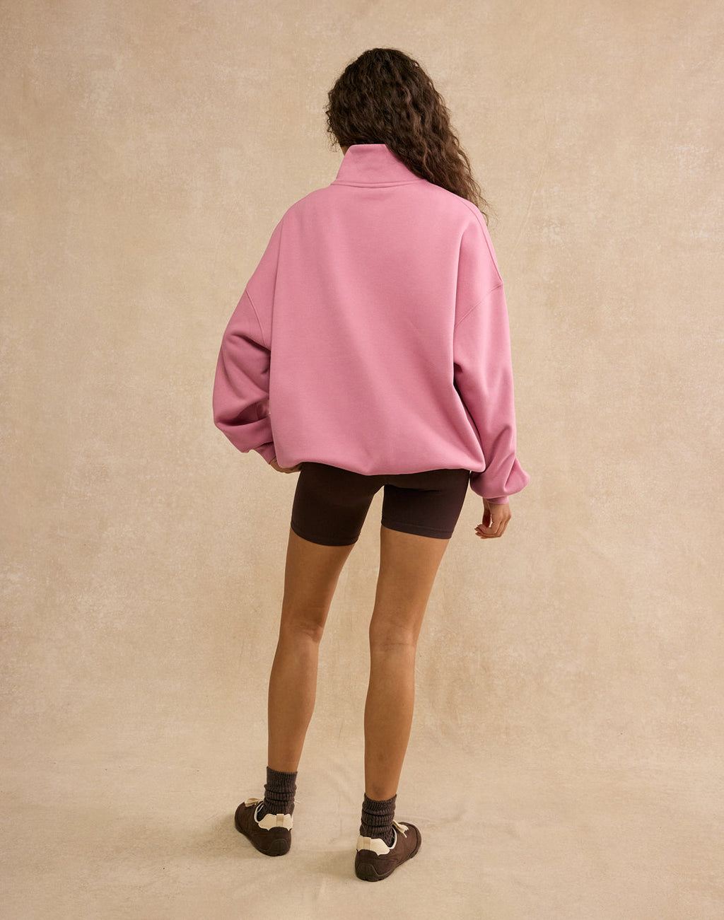 Womens Sierra Snap Collar Sweatshirt (Velvet Pink)