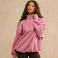 Womens Sierra Snap Collar Sweatshirt (Velvet Pink)