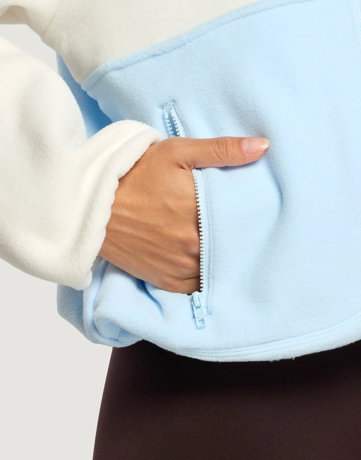 Womens Snap Polar Fleece (Glacial Blue)