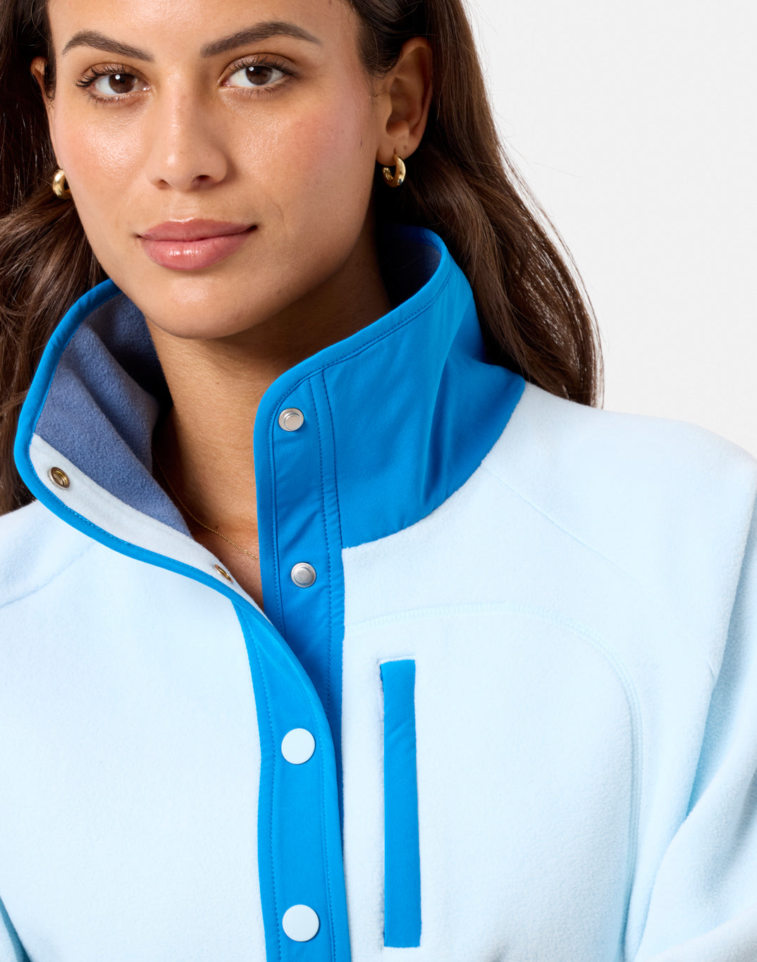 Snap Polar Fleece (Oasis Blue)