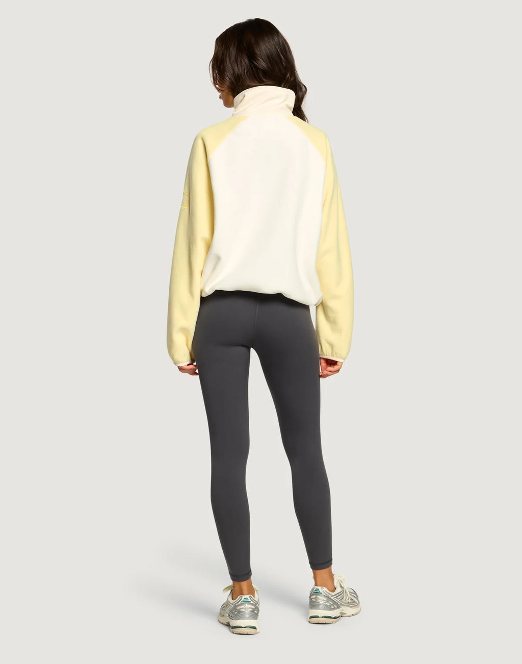 Womens Snap Collar Fleece (Pale Vanilla)
