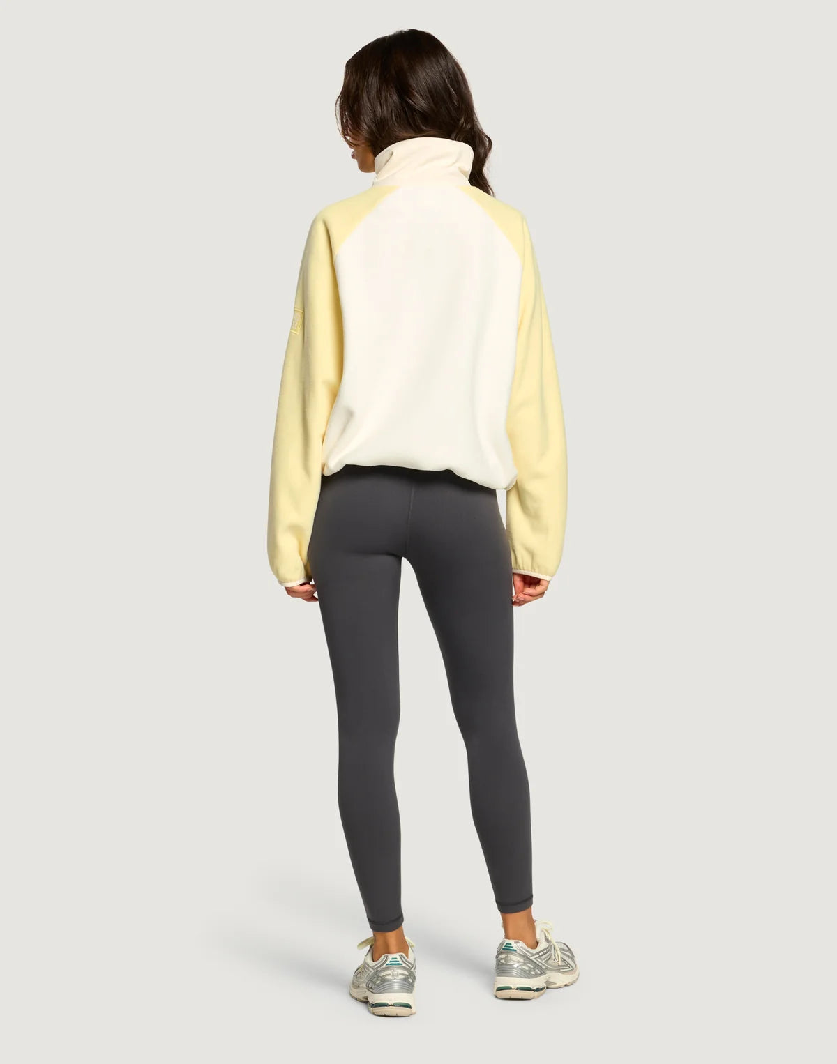 Womens Snap Collar Fleece (Pale Vanilla)