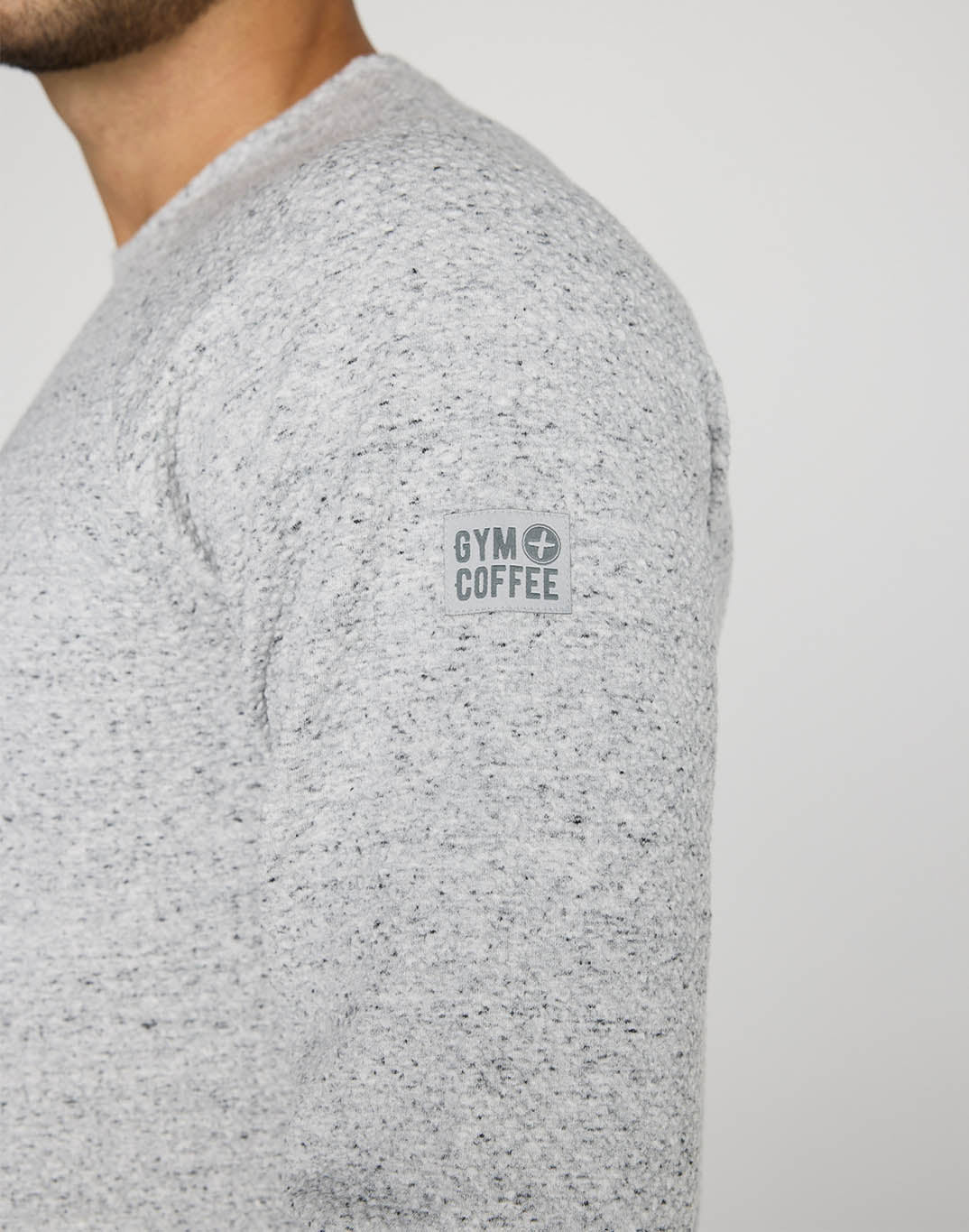 Mens Textured Crew Neck (Heather Grey)