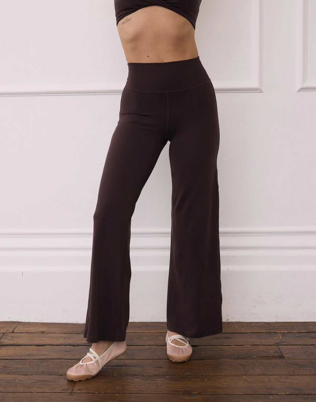 Womens Day Kind Wide Leg Legging (Mocha Bean)