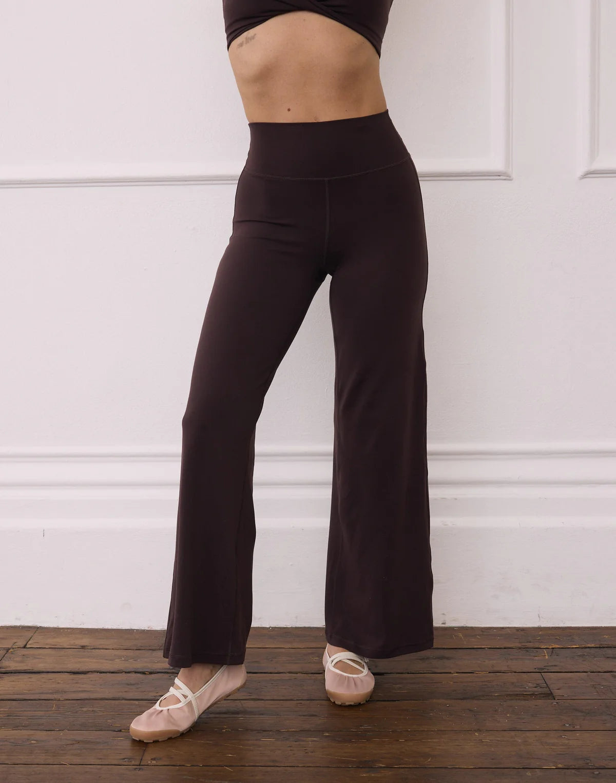 Womens Day Kind Wide Leg Legging (Mocha Bean)