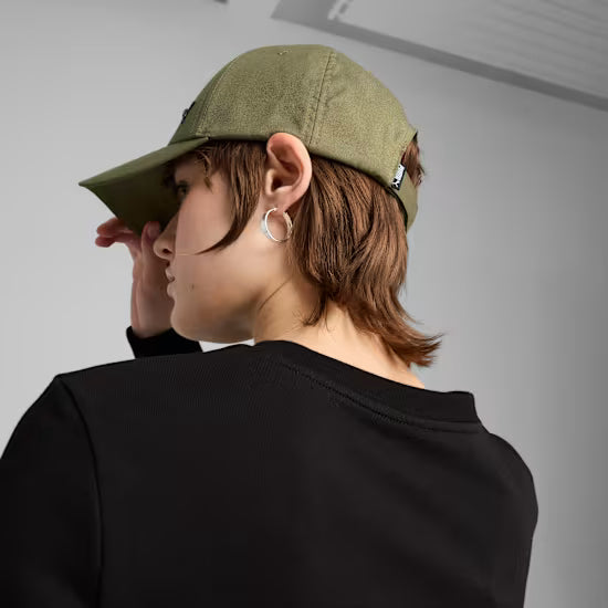 Essentials Metal PUMA Cat Baseball Cap (Olive Green)