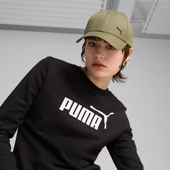 Essentials Metal PUMA Cat Baseball Cap (Olive Green)