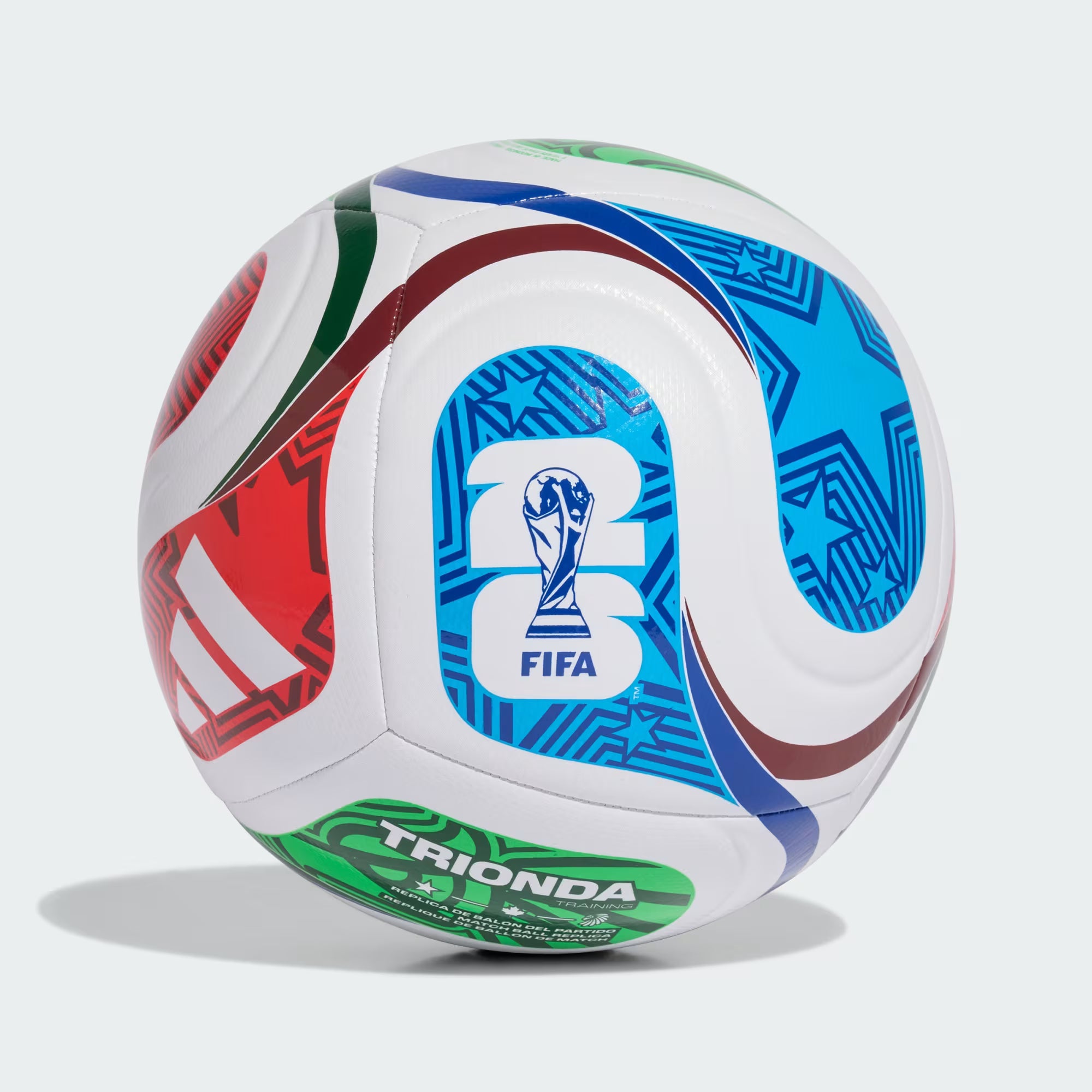FIFA World Cup 26™ Trionda Training Ball (White/Royal Blue/Solar Blue/Power Red)