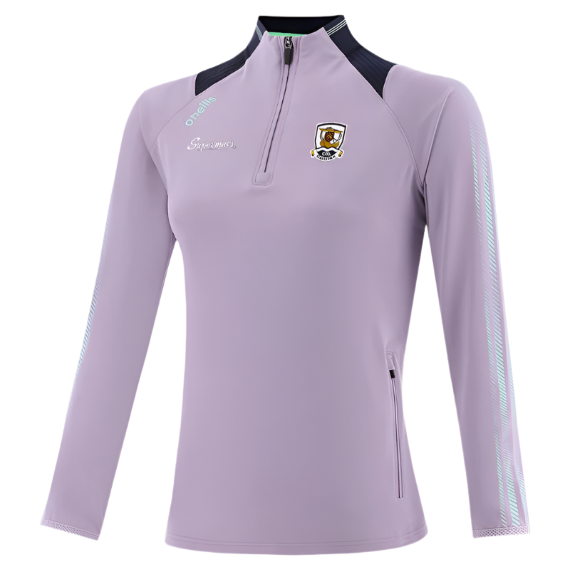 Galway GAA Women's Dynamo Brushed Half Zip Top (Purple/Marine/Green)