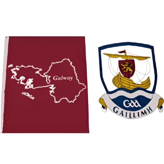 Official Galway GAA Flag (Maroon/White)