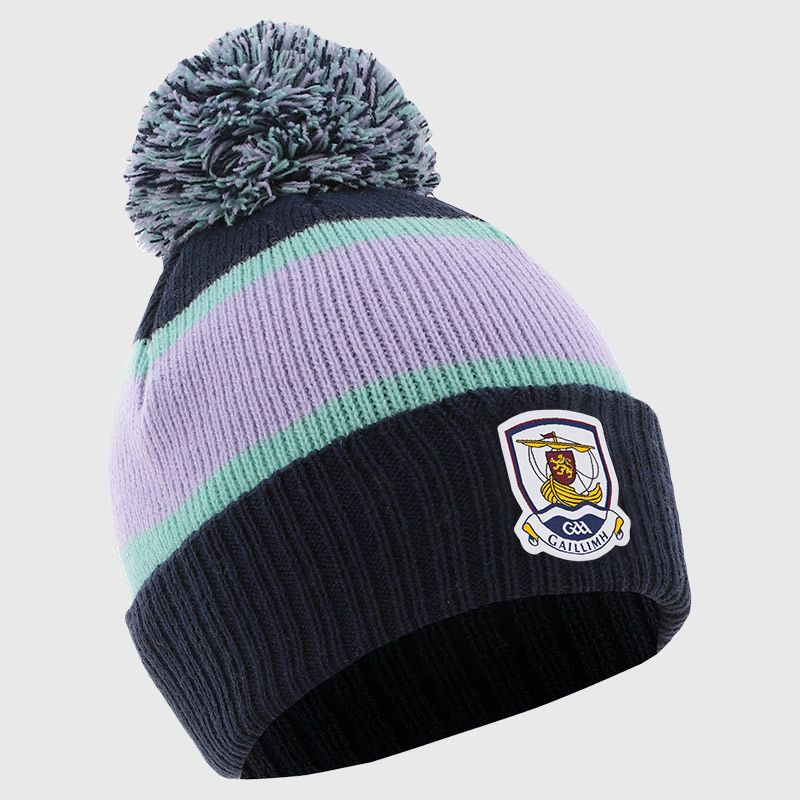 Galway Adults GAA Dynamo Bobble Hat (Marine/Purple/Green)