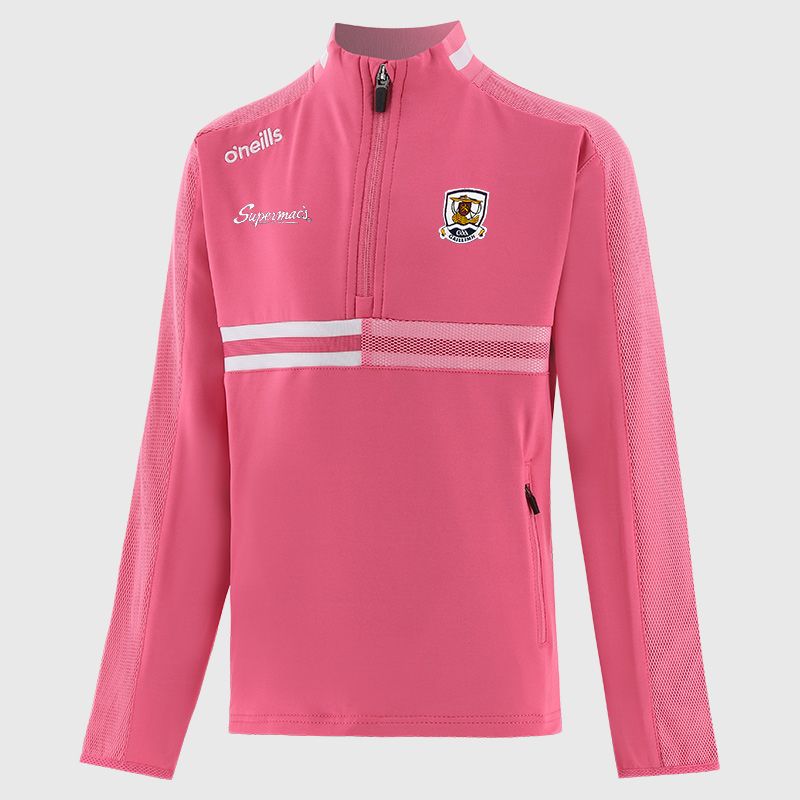 Womens Galway Nepal Half Zip Top (Pink/White)