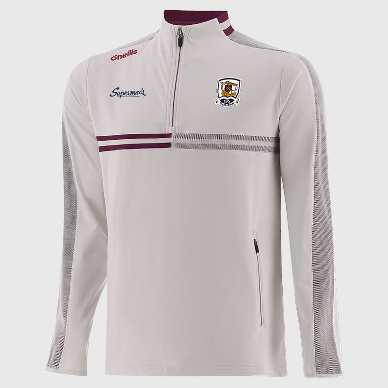 Adults Galway Nepal Half Zip Top (Beige/Red)