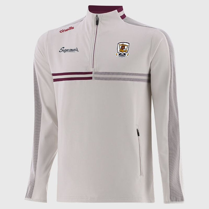 Adults Galway Nepal Half Zip Top (Beige/Red)
