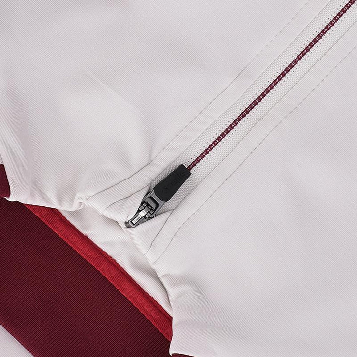 Adults Galway Nepal Half Zip Top (Beige/Red)