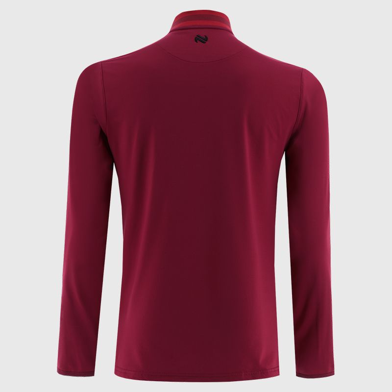 Adults Galway Nepal Half Zip Top (Maroon/Red/Black)