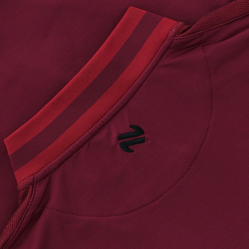 Adults Galway Nepal Half Zip Top (Maroon/Red/Black)