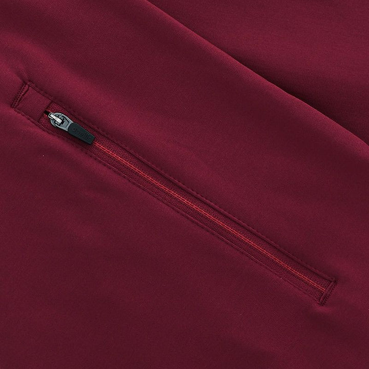 Adults Galway Nepal Half Zip Top (Maroon/Red/Black)