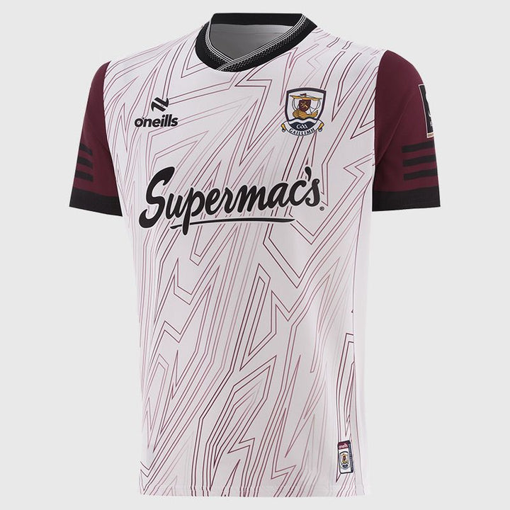 Kids Galway GAA 2025 Training Jersey (White/Maroon/Black)
