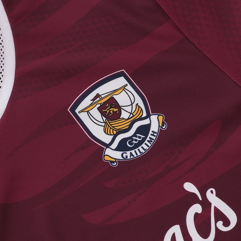 Kids Galway GAA 2025 Training Jersey (Maroon/White)
