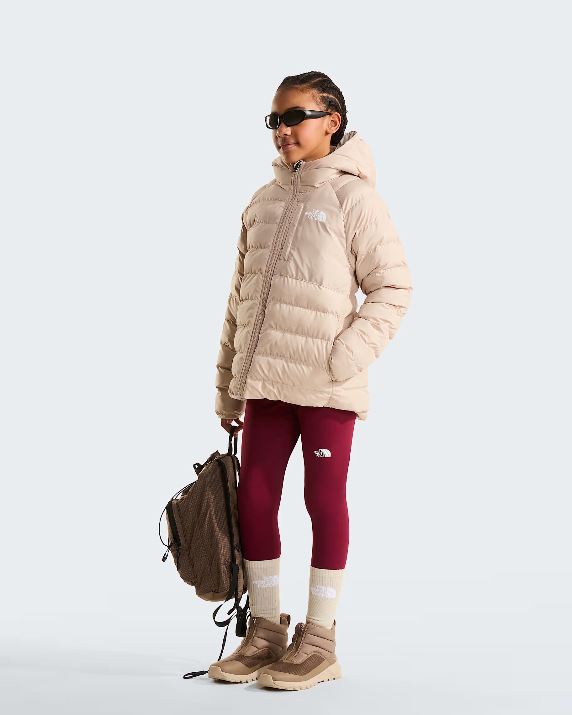 Girls Reversible Perrito Jacket (Timeless Taupe)