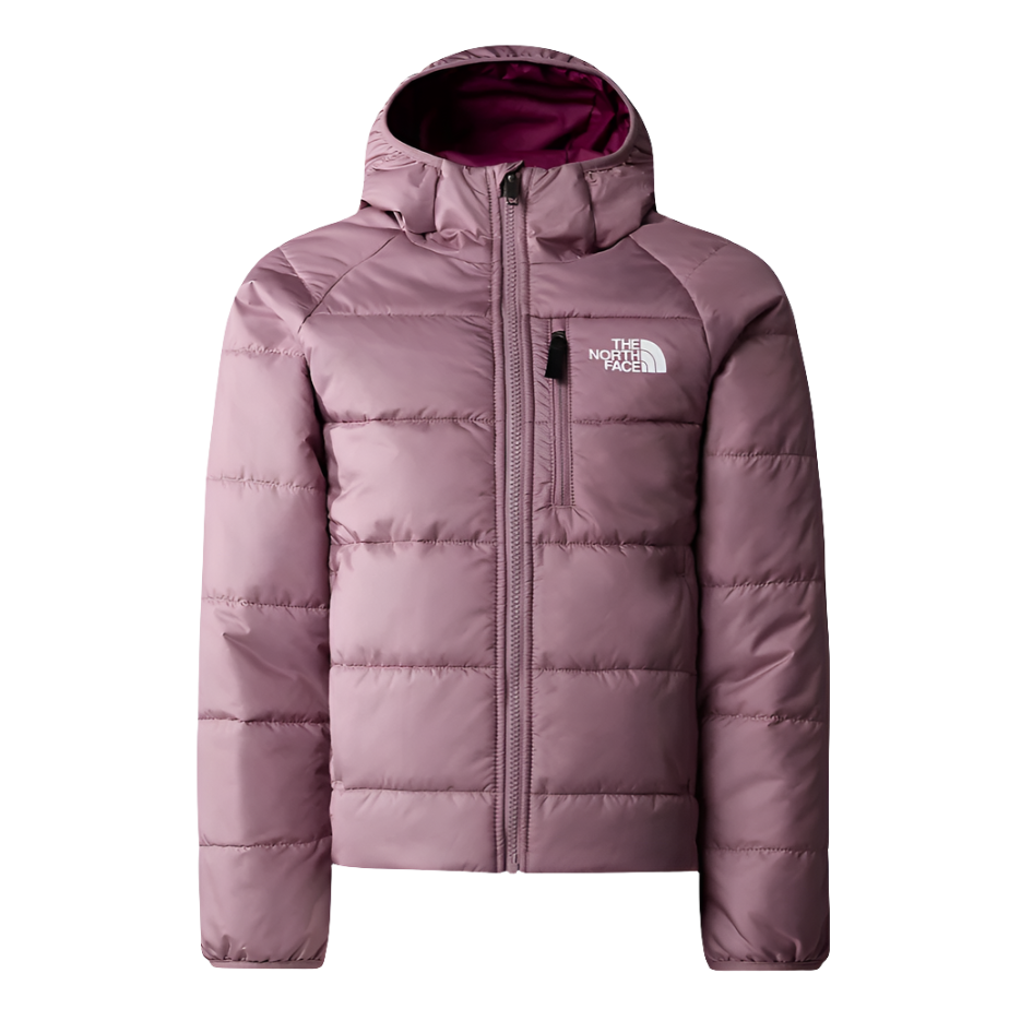 Girls Reversible Perrito Jacket (Fawn Grey/Boysenberry)