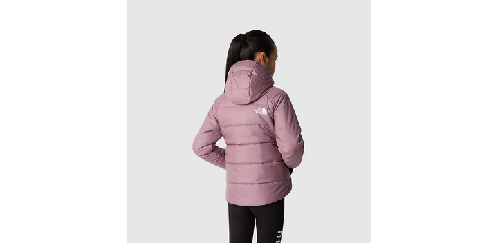 Girls Reversible Perrito Jacket (Fawn Grey/Boysenberry)