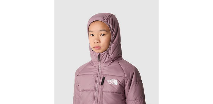 Girls Reversible Perrito Jacket (Fawn Grey/Boysenberry)