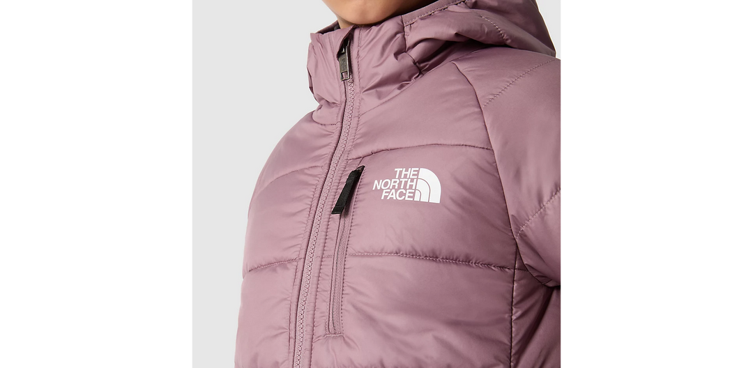 Girls Reversible Perrito Jacket (Fawn Grey/Boysenberry)