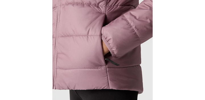 Girls Reversible Perrito Jacket (Fawn Grey/Boysenberry)